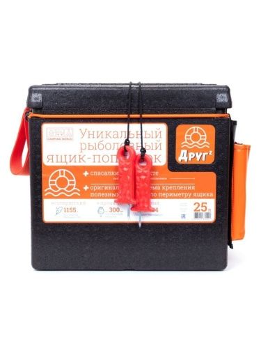 Рыболовный ящик-поплавок Camping World  "Друг-2" 25 л цвет черный 